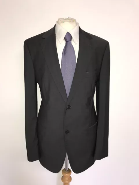 Hugo Boss - Uomo Grigio Scuro Lana Abito - 42 Reg - W36 L34 - Splendido