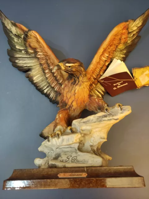 Giuseppe Armani, Aquila, Scultura d'arte Florence statuina Capodimonte 1985