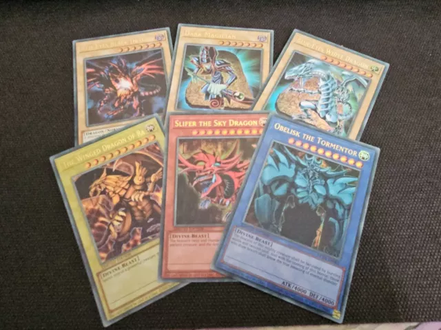 Yugioh LC01 6 Card Promo Set - Ultra Rare 25th Anniversary Collection God Cards