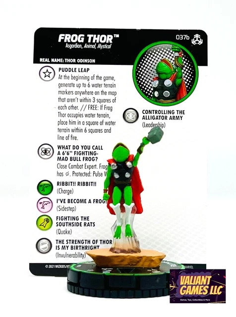 Marvel Heroclix Frog Thor #037b w/ Card Avengers War of the Realms Set