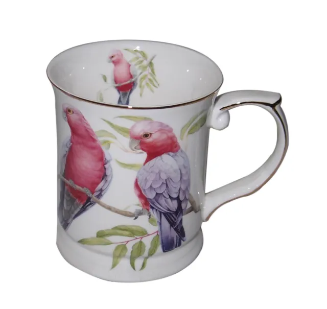 New Fine Bone China Galah Coffee Tea Mug w Handle Cup 415cc In Box Gift