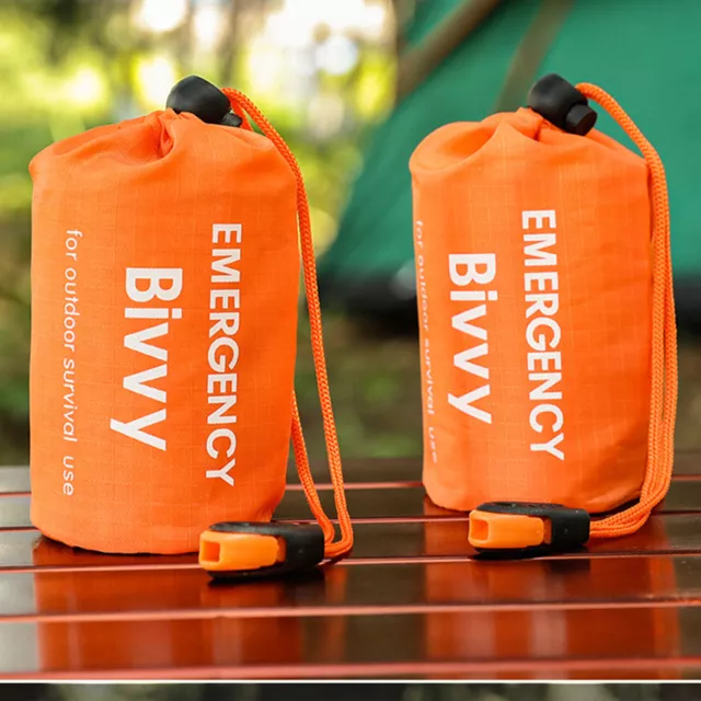 2×Emergency Survival Gear Thermoschlafsack Wasserdicht Camping Outdoor Wandern