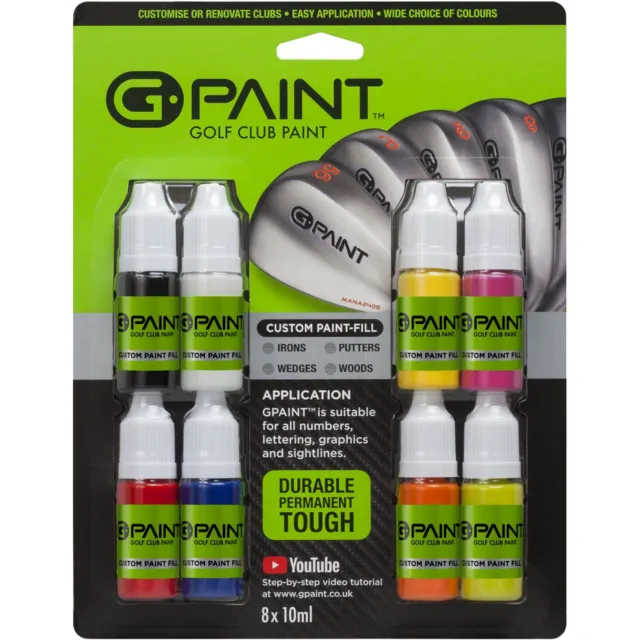 GPaint - Golf Club Graphics Infill Touch Up Paint - 8 Pack - SECRET SANTA