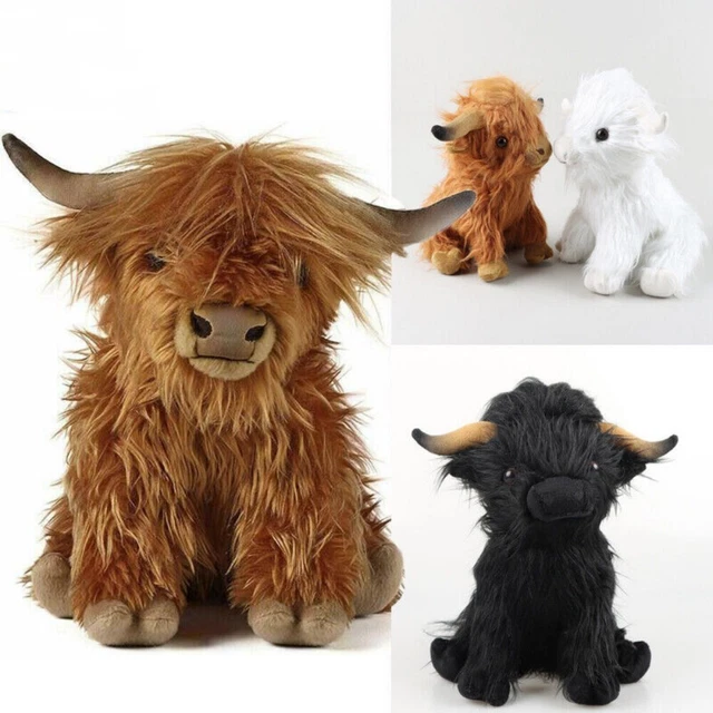 25CM LARGE HIGHLAND Cow Cuddly Soft Toy Plush Scottish Scotland Cow
