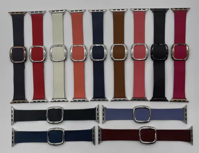 Genuine Apple Watch Modern Buckle Leather Strap 41mm 40mm 38m ALL COLOURS