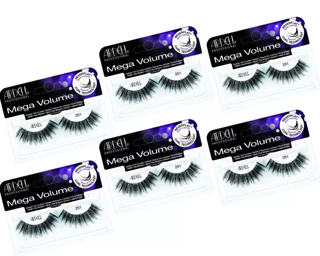 Ardell Professional False Eyelashes 3D Mega Volume 251 6pc Combo