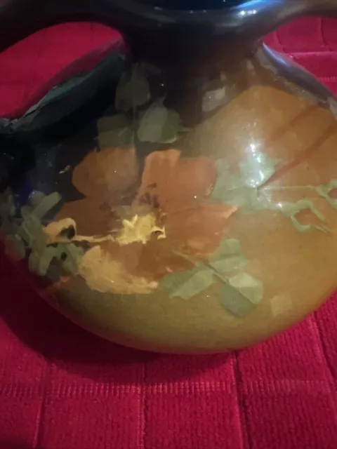 Antique JB OWENS Art Pottery UTOPIAN Hand Painted Pansy ARTS & CRAFTS Vase 3