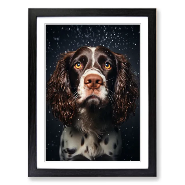 English Springer Spaniel Dadaism Wall Art Print Framed Canvas Picture Poster