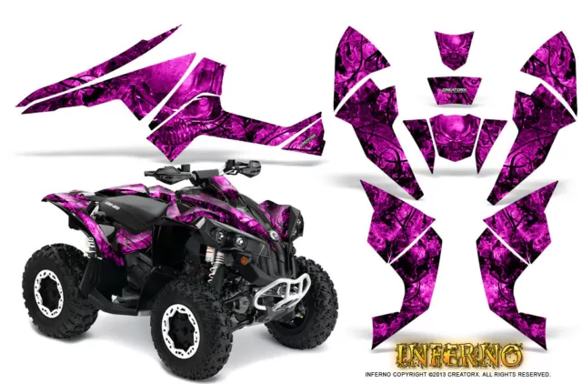 Can-Am Renegade Graphics Kit by CreatorX Decals Stickers INFERNO Pink