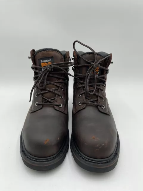 Timberland PRO 6" Pit Boss Steel Toe Work Boots Brown Leather Men’s Size 10.5W 2