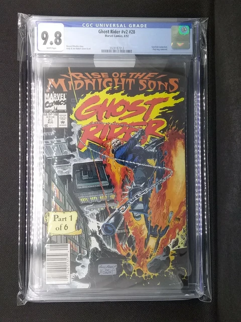 Ghost Rider #28 CGC 9.8 1992 HTF Newsstand Variant! 1st Lilith Midnight Sons