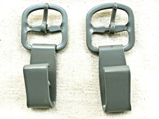 WWII German Y - Strap Front Hooks (4 hooks) correct Painted - Repro.