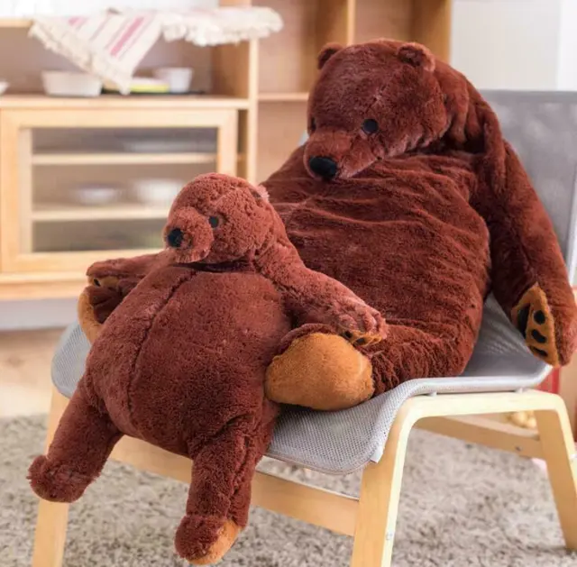 GIANT SIMULATION DJUNGELSKOG Bear Toy Brown Teddy Bear Stuffed Animal Toy  Hot UK £30.83 - PicClick UK