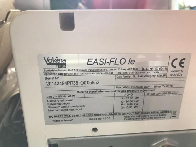VOKERA EASI-FLO Le Rev Boiler Spark Electrode Cable 20118580 £8.70 -  PicClick UK