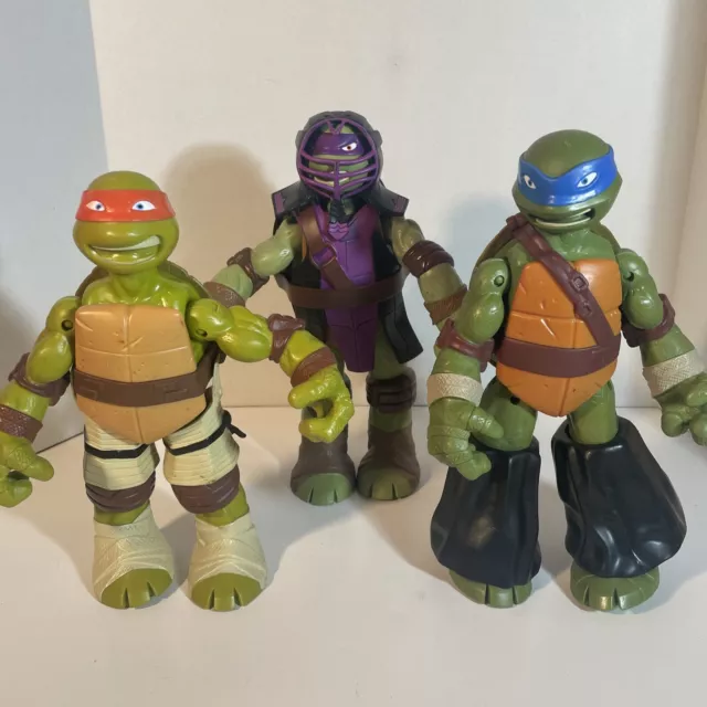 Teenage Mutant Ninja Turtles 11” TMNT 2012 Figures Toy Blue,Purple,Orange LotOf3