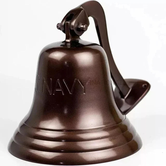 Cloche Nautique En Laiton Massif Nagina – Authentique Style Marin Vintage, Son Puissant Et Décor Époustouflant