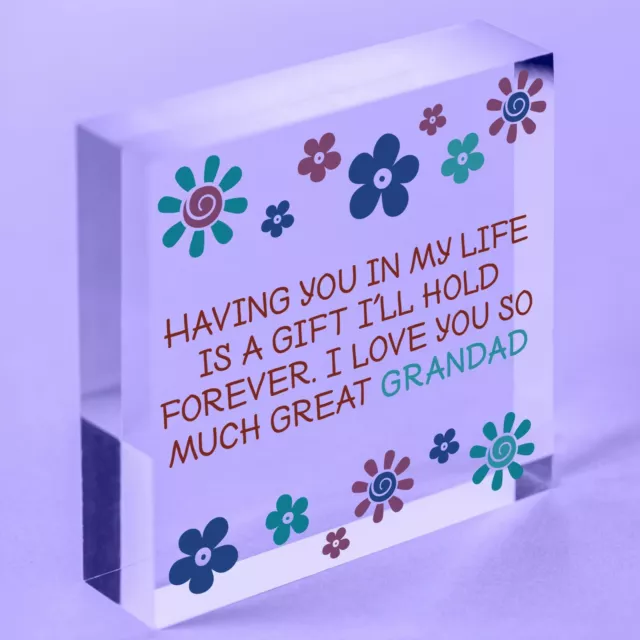 Toller Opa Acryl Herz Weihnachtsgeschenk Opa Ankündigung Plakette Schild