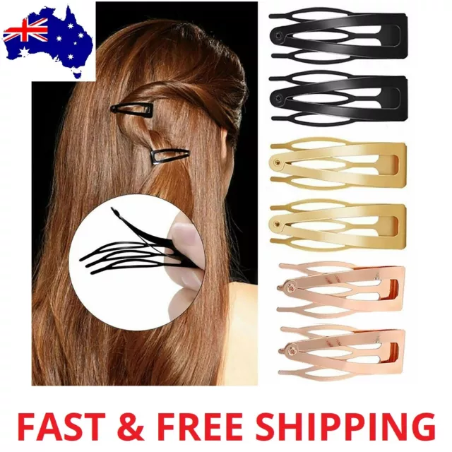 10-50 Double grip Hair Clips Metal Snap Barrettes Hair Styling Tool Women Girls 2