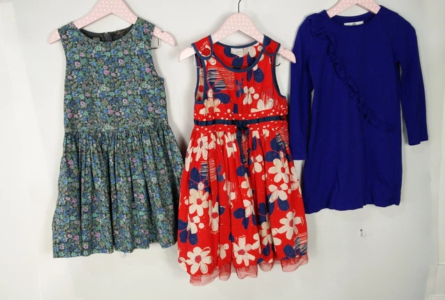 Next M&S Girls Bundle Summer Dress 4-5 Years Blue Red Multi Floral