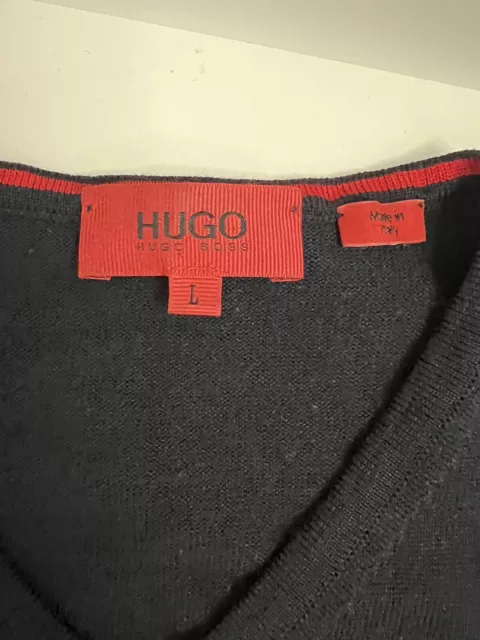 HUGO BOSS WOOL Sweater Jumper Size Large Black Men's $44.99 - PicClick