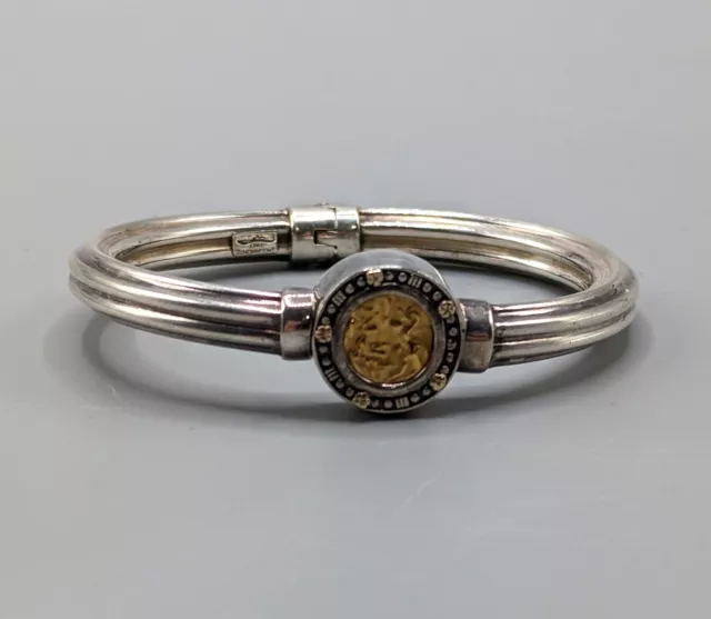 Tagliamonte Roman Intaglio Seal Bracelet Gold Sterling Silver 925 14K Italy