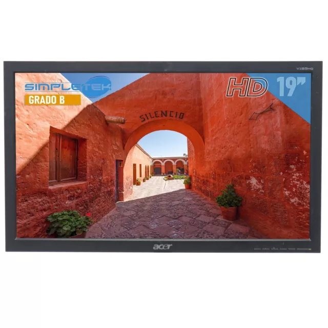 Acer V193hq Moniteur Écran Affichage LCD 19 " 16:9 Wide PC VGA 1366 [