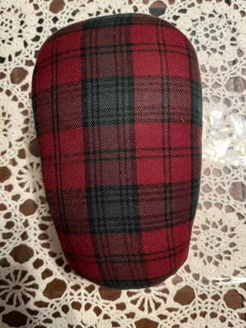 Vintage Dritz Sewing Ham Form Red Plaid Large Red Dressmaker 11"