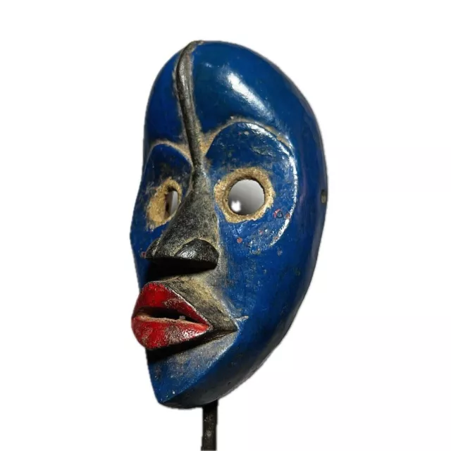 Maschera tribale africana Dan People Liberia Legno intagliato a mano da...