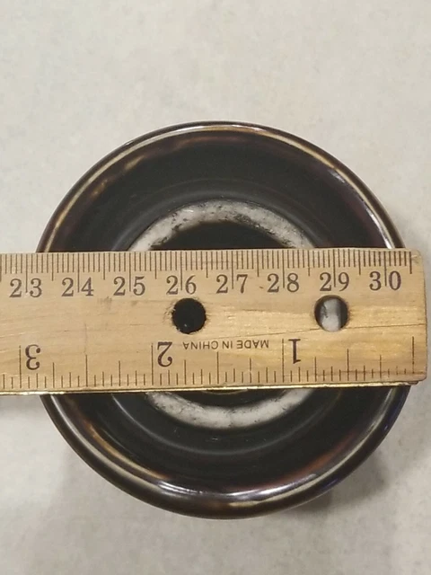 Vintage Brown Ceramic Porcelain Thomas Electric Power Line Insulator 3 3/4" 6