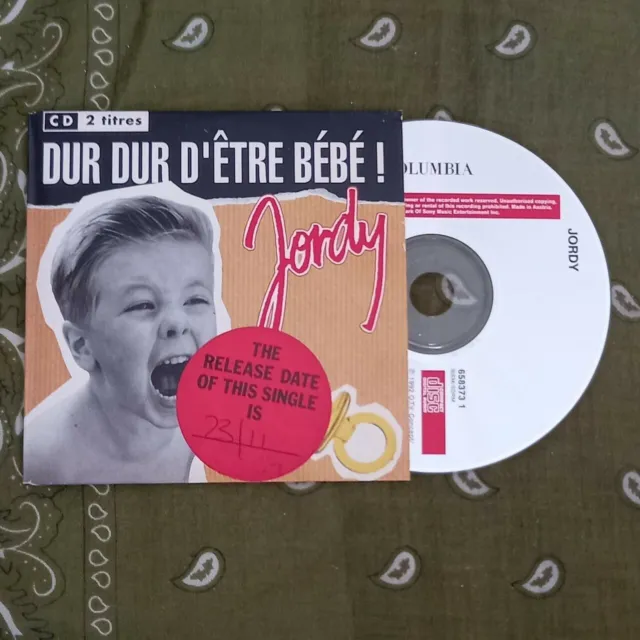 Jordy Dur Dur D'etre Bebe CD Cardboard Sleeve