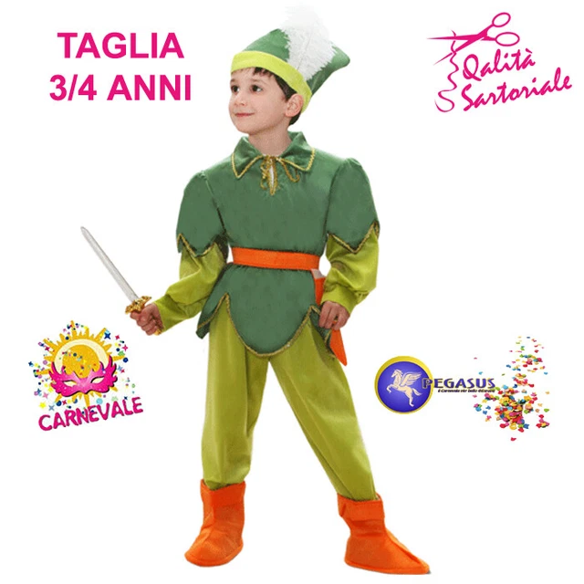 Vestito carnevale hotsell peter pan
