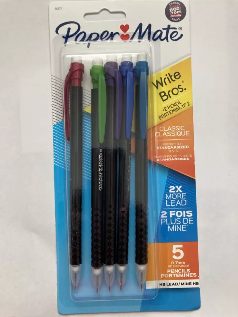 PAPER MATE Write Bros Mechanical Pencil 0.7mm Assorted Color 5PK