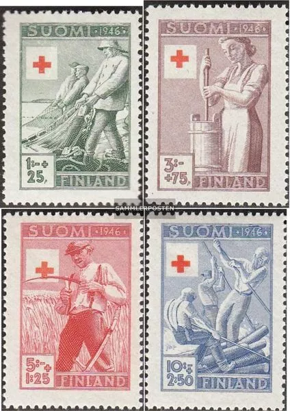 Finland 320-323 (complete issue) unmounted mint / never hinged 1946 Red Cross