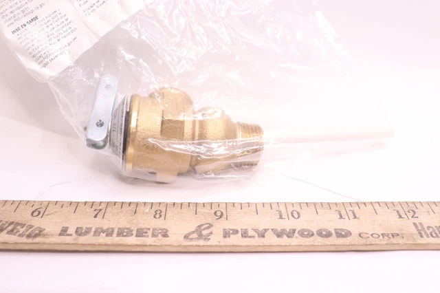 Camco Temperature and Pressure Valve 150 PSI 1/2" with 4" Probe 10421