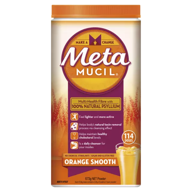 Metamucil Fibre Supplement Smooth Orange 114 Dose 673g