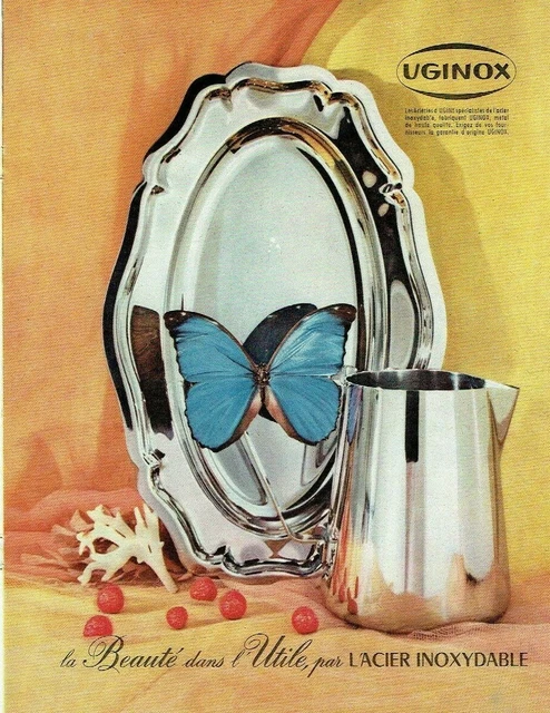 publicité Advertising 0821 1955 Uginox   acier inoxydable  acieries Ugine