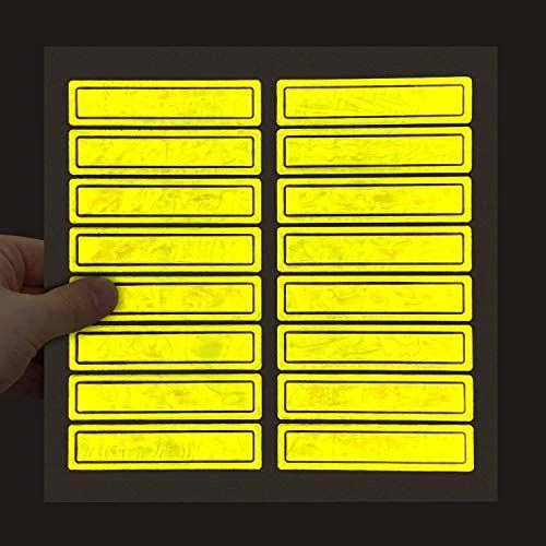 SmartSign 1" x 4" Hard Hat Stickers Retro Reflective Yellow Helmet