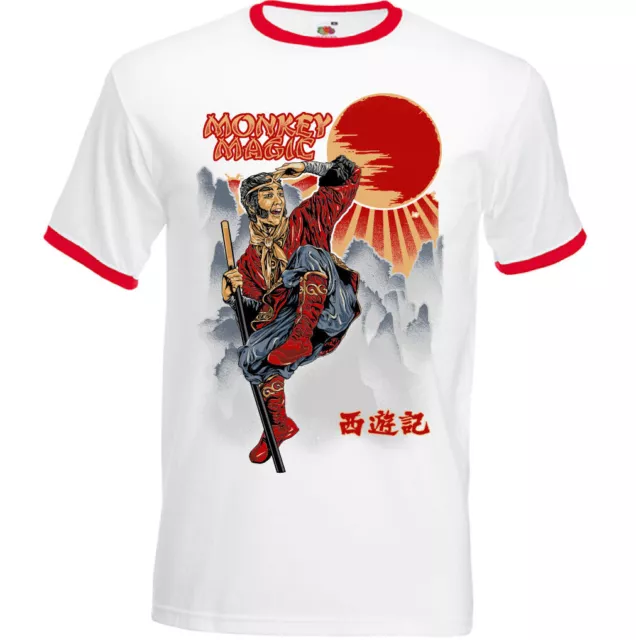 MONKEY MAGIC T-SHIRT Mens Retro TV Show 70's 80's Martial Arts Chinese Fantasy