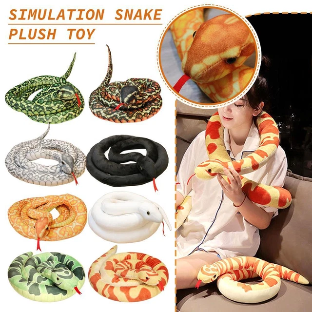 SIMULATED PYTHON SNAKE Plush Toy Giant Boa Stuffed HOT Pillow Snake ...