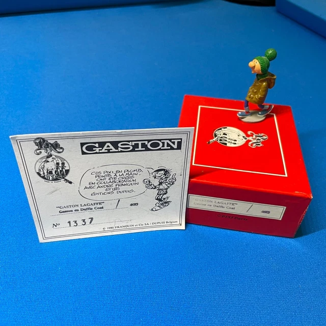FIGURINE PIXI GASTON endormi sur son Escabeau avec boîte et certificat