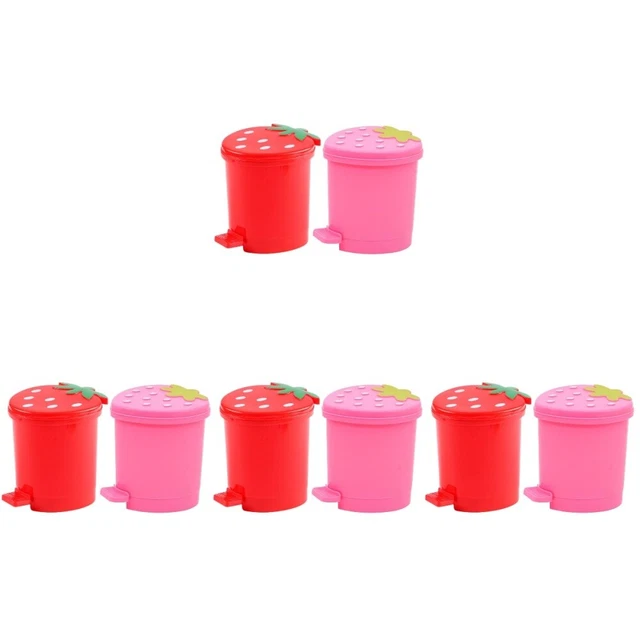 8 PCs praktische Mülldose Desktop -Mülleimer -Haushaltsmülleimer