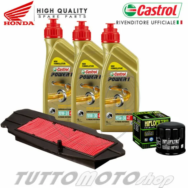 Kit Tagliando Honda Sw-T 600 2010 - 2013 Olio Castrol Power 1 10W30 Filtri Swt