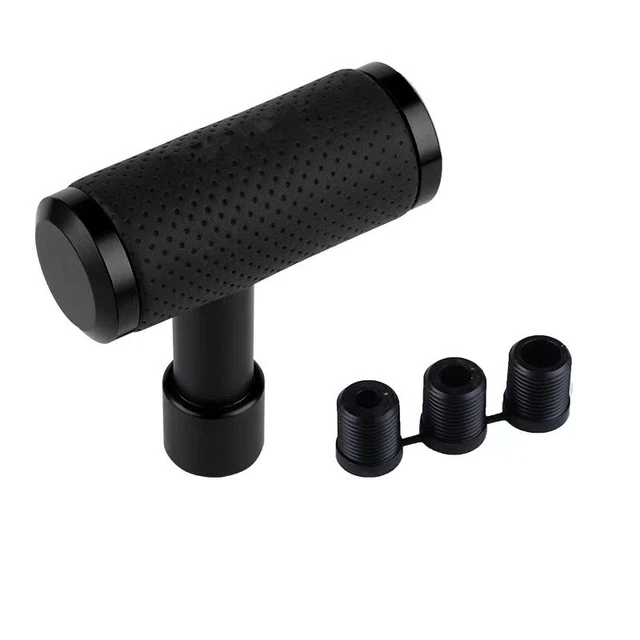 Car Aluminum Alloy Gear Shift PU Leather T Stick Shift Knob Manual Transmisson