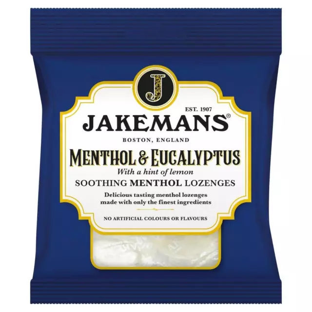 Jakemans Gorge Et Poitrine Menthol Sucreries 73g Menthol Et Eucalyptus