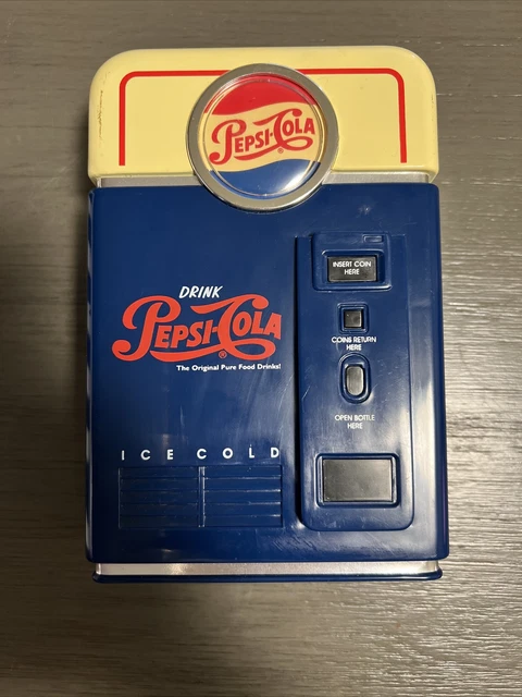 Vintage 1996 PepsiCo. "Pepsi-Cola Vending Machine Coin Sorter Bank" (7” Tall)