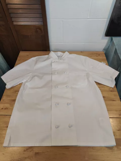 Chefwear Knot Chef Coat White Medium unisex Short sleeve Culinary work gear