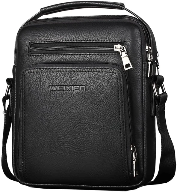 Borsello Uomo ZAICCI In Tela - Vintage Con Multiple Tasche, Cinghia Regolabile, 19x7x22cm