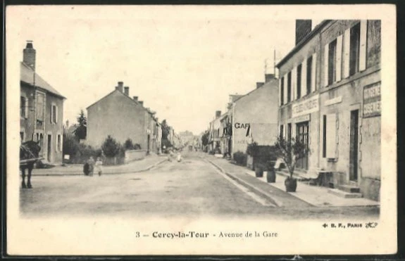 CPA Cercy-la-Tour, Avenue de la Gare
