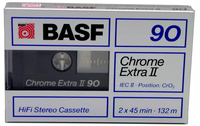 Basf Extra Ii 90 Minutes Blank Type 2 Ii Chrome Audio Cassette Tape New Sealed