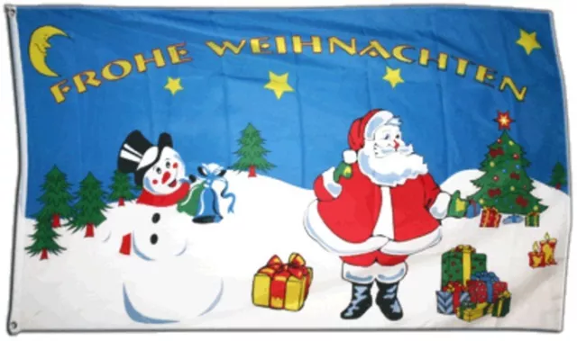 Fahne Frohe Weihnachten Flagge weihnachtliche Hissflagge 90x150cm